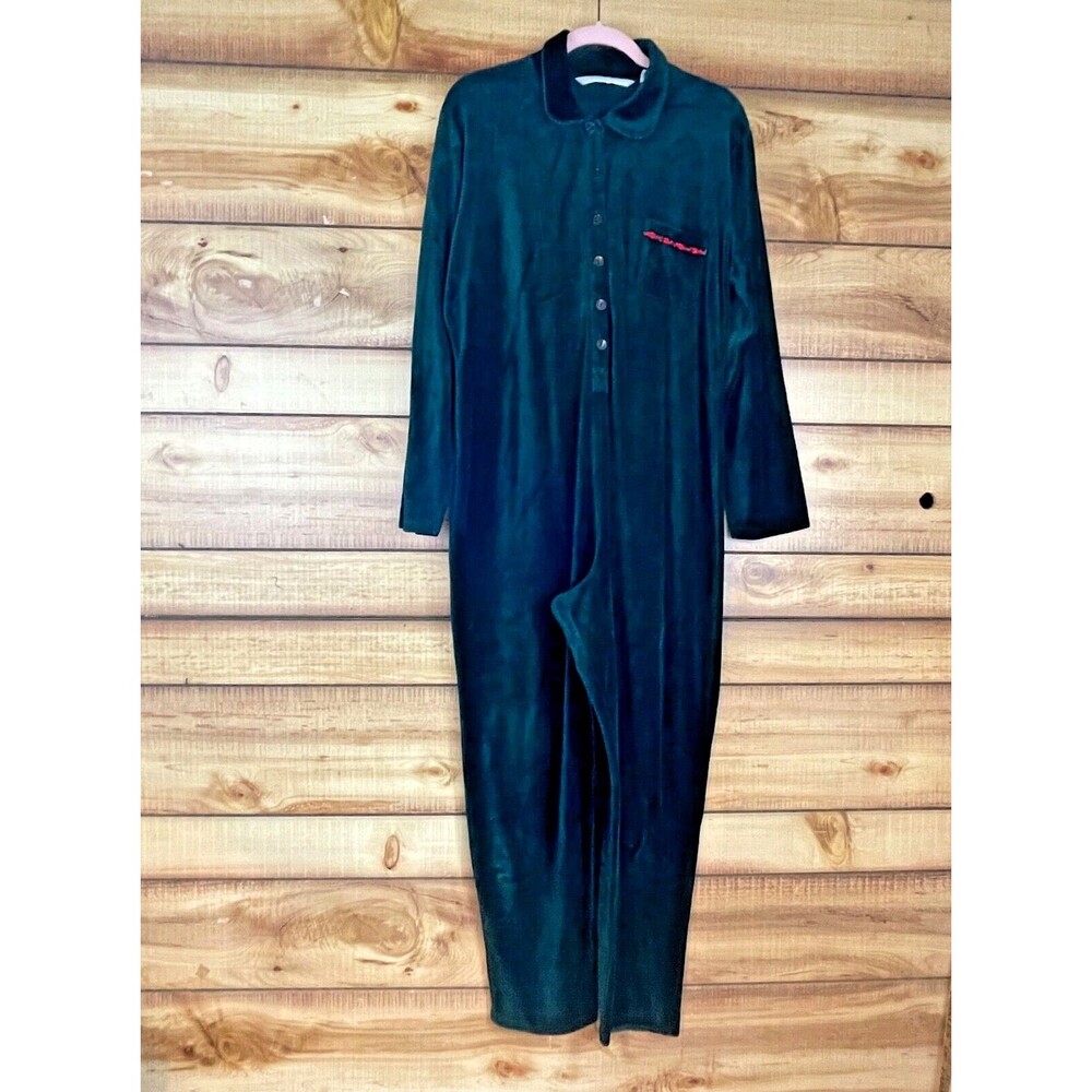VTG Victorias Secret Country Velour Jumpsuit Sleepwear Loungewear‎ Womens Large